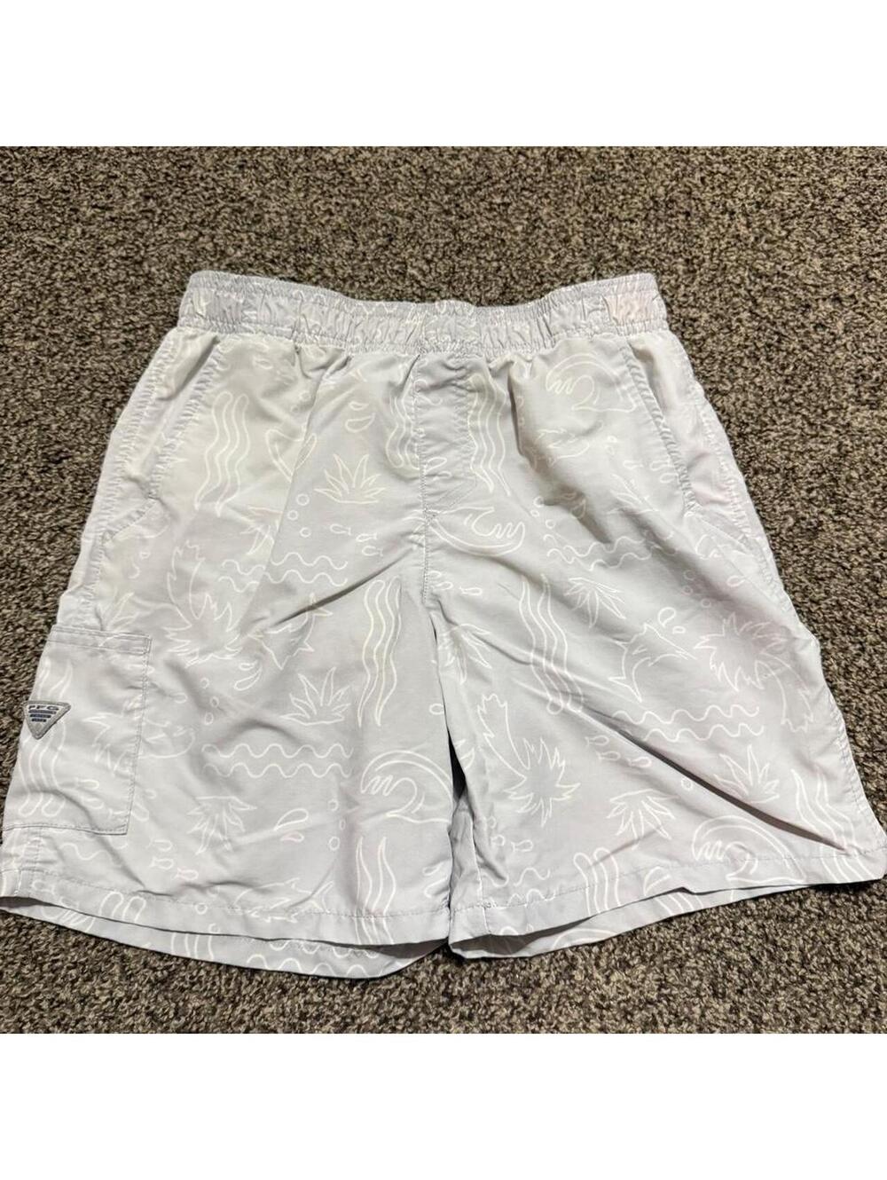 Columbia Sportswear Kid's White and Grey Swim-briefs-short
